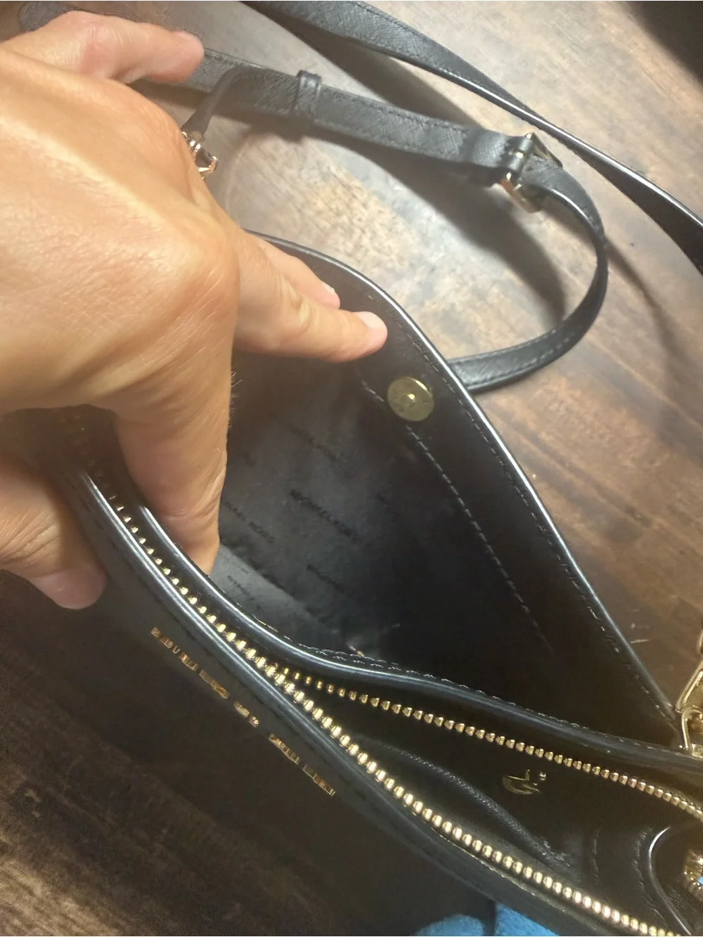 Michael Kors Black Saffiano Leather Crossbody Bag